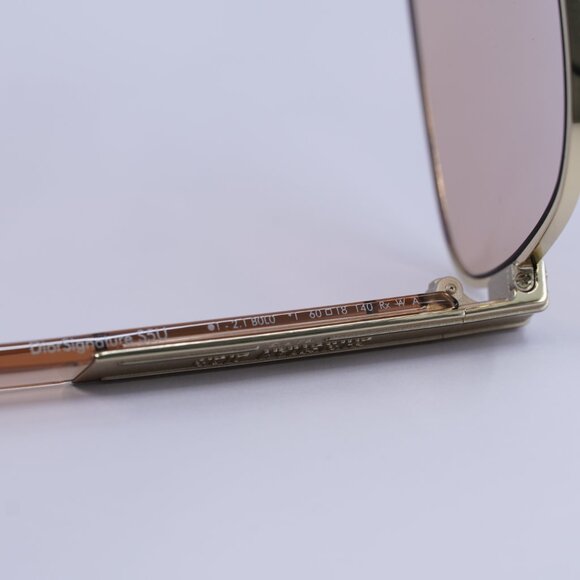 🕶️ New Dior DIORSIGNATURE S5U B0L0 Sunglasses - Shiny Gold Frame, Nude Lenses - Picture 8 of 11